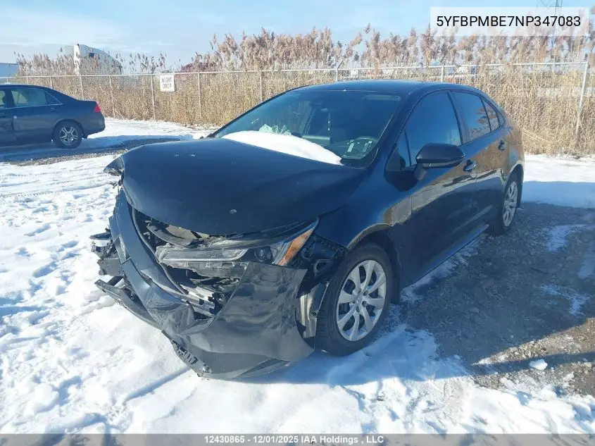 5YFBPMBE7NP347083 2022 Toyota Corolla