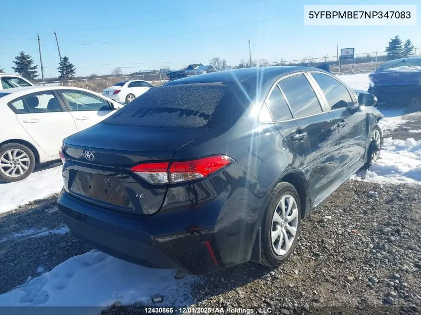 5YFBPMBE7NP347083 2022 Toyota Corolla