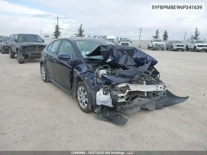5YFBPMBE9NP341639 2022 Toyota Corolla Le/Xle