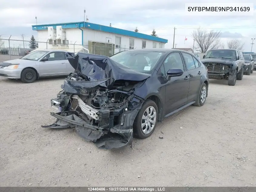5YFBPMBE9NP341639 2022 Toyota Corolla Le/Xle