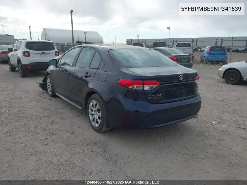 5YFBPMBE9NP341639 2022 Toyota Corolla Le/Xle