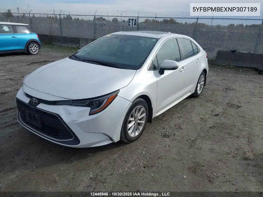 5YFBPMBEXNP307189 2022 Toyota Corolla Le/Xle