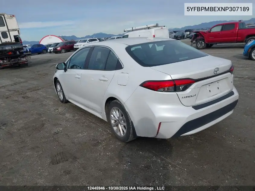 5YFBPMBEXNP307189 2022 Toyota Corolla Le/Xle