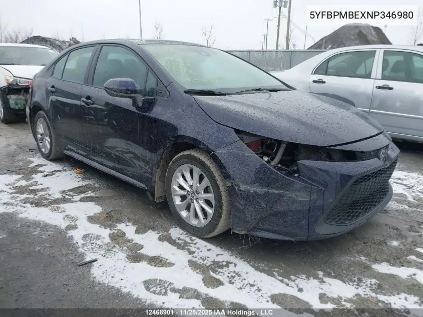 5YFBPMBEXNP346980 2022 Toyota Corolla Le/Xle
