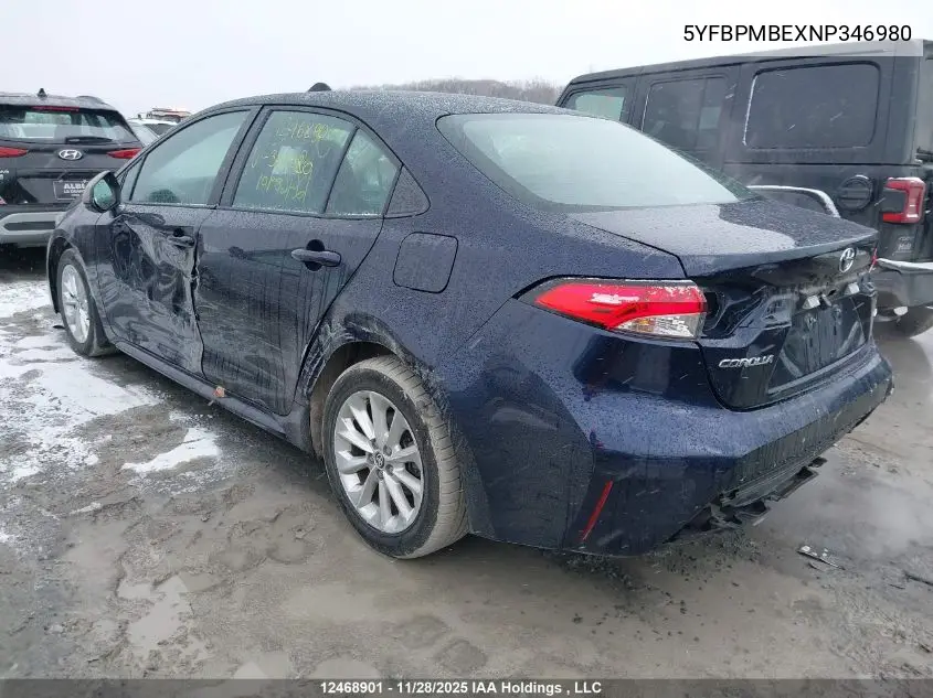 5YFBPMBEXNP346980 2022 Toyota Corolla Le/Xle