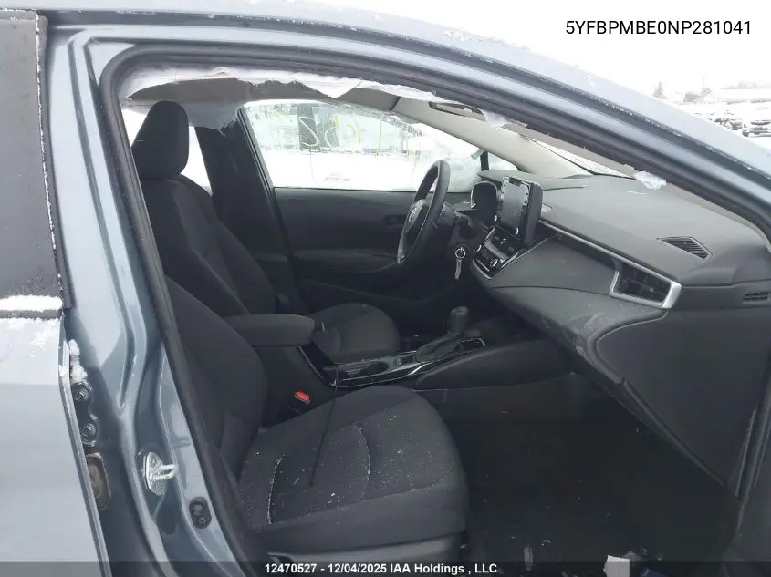 5YFBPMBE0NP281041 2022 Toyota Corolla Le/Xle