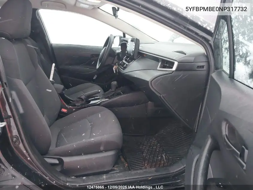 5YFBPMBE0NP317732 2022 Toyota Corolla L
