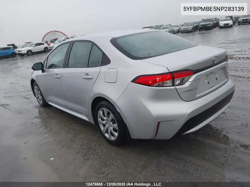 5YFBPMBE5NP283139 2022 Toyota Corolla Le/Xle