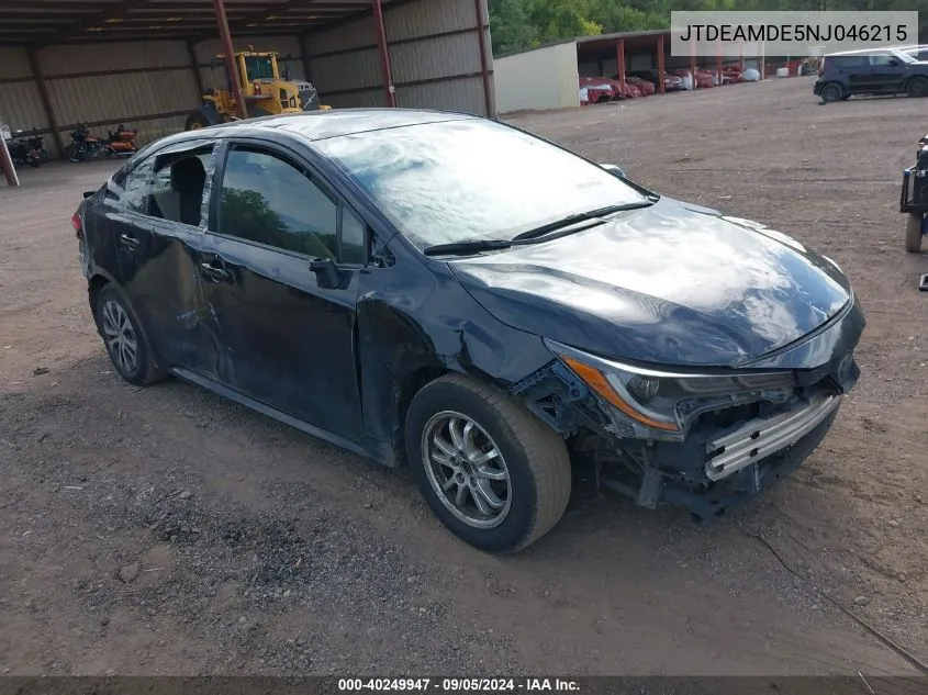 JTDEAMDE5NJ046215 2022 Toyota Corolla Hybrid Le