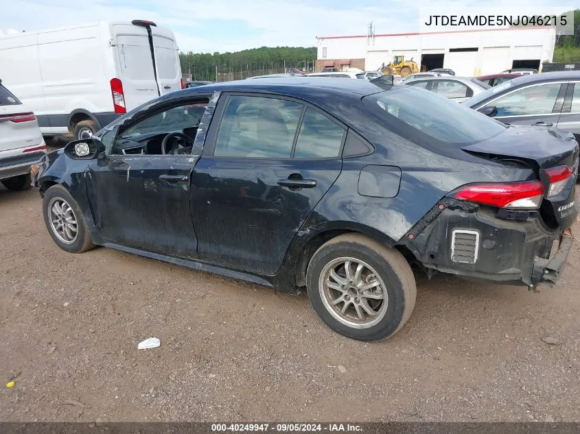 JTDEAMDE5NJ046215 2022 Toyota Corolla Hybrid Le