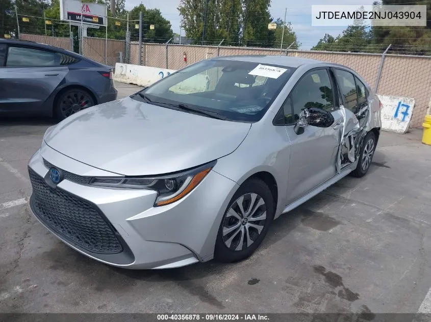 JTDEAMDE2NJ043904 2022 Toyota Corolla Hybrid Le