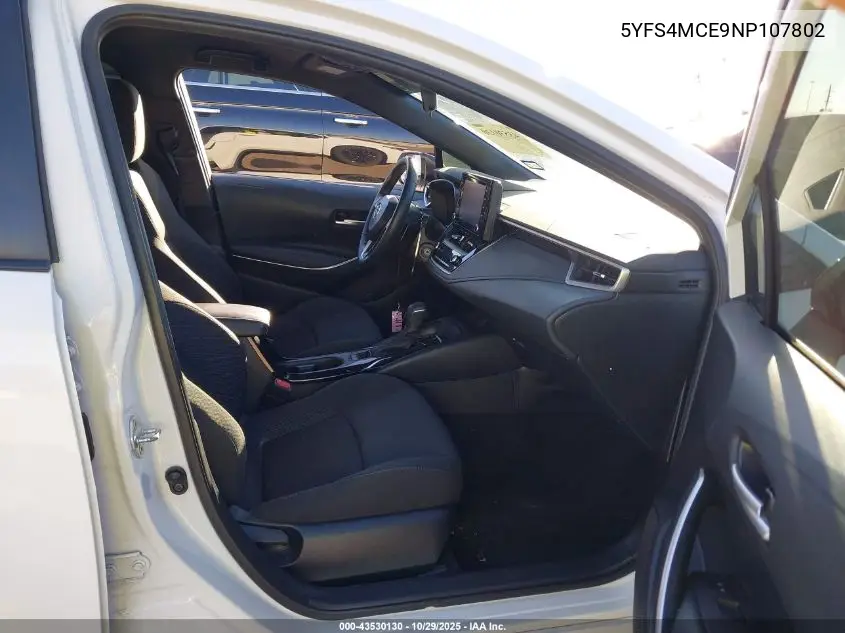 5YFS4MCE9NP107802 2022 Toyota Corolla Se Nightshade Edition