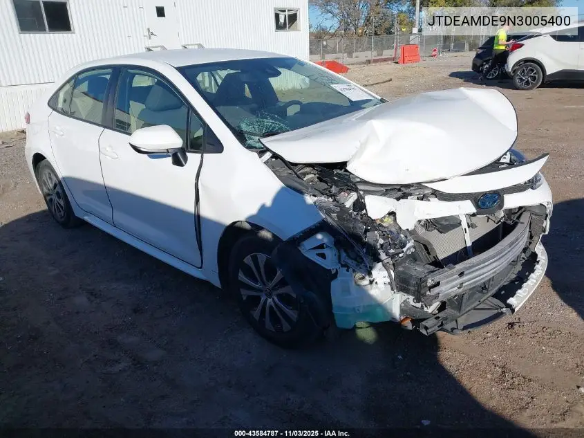JTDEAMDE9N3005400 2022 Toyota Corolla Hybrid Le