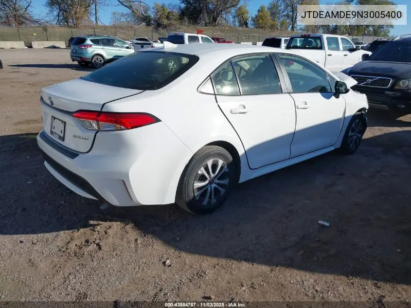 JTDEAMDE9N3005400 2022 Toyota Corolla Hybrid Le