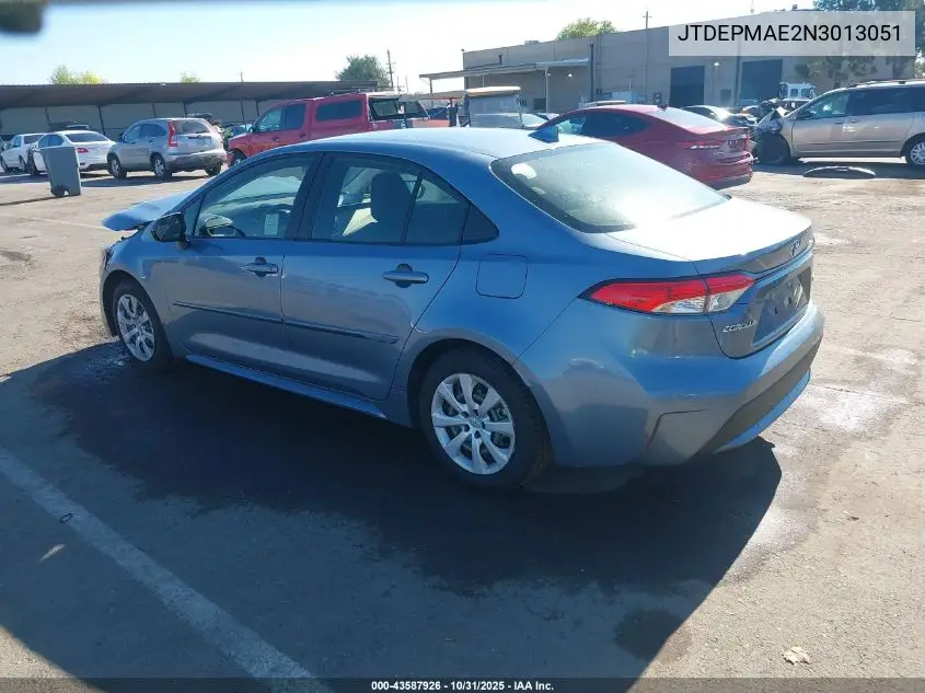 JTDEPMAE2N3013051 2022 Toyota Corolla Le