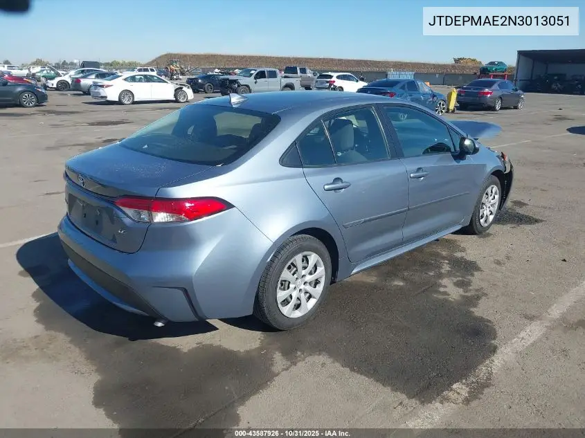 JTDEPMAE2N3013051 2022 Toyota Corolla Le