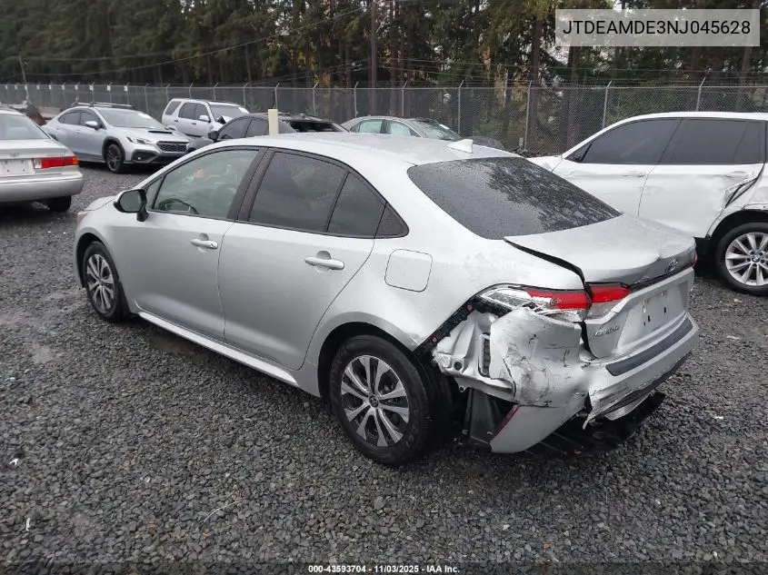 JTDEAMDE3NJ045628 2022 Toyota Corolla Hybrid Le