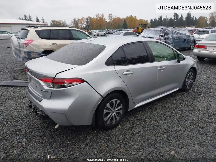 JTDEAMDE3NJ045628 2022 Toyota Corolla Hybrid Le