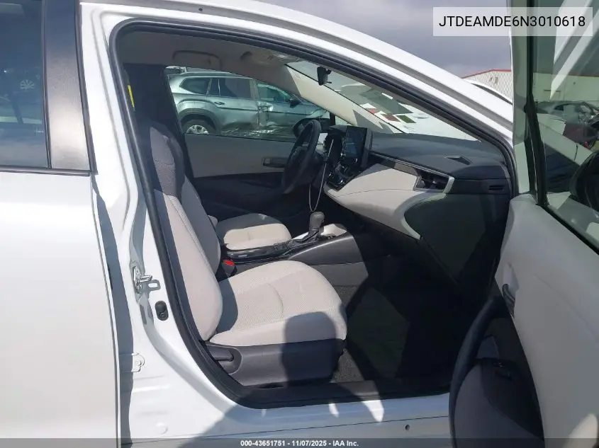 JTDEAMDE6N3010618 2022 Toyota Corolla Hybrid Le