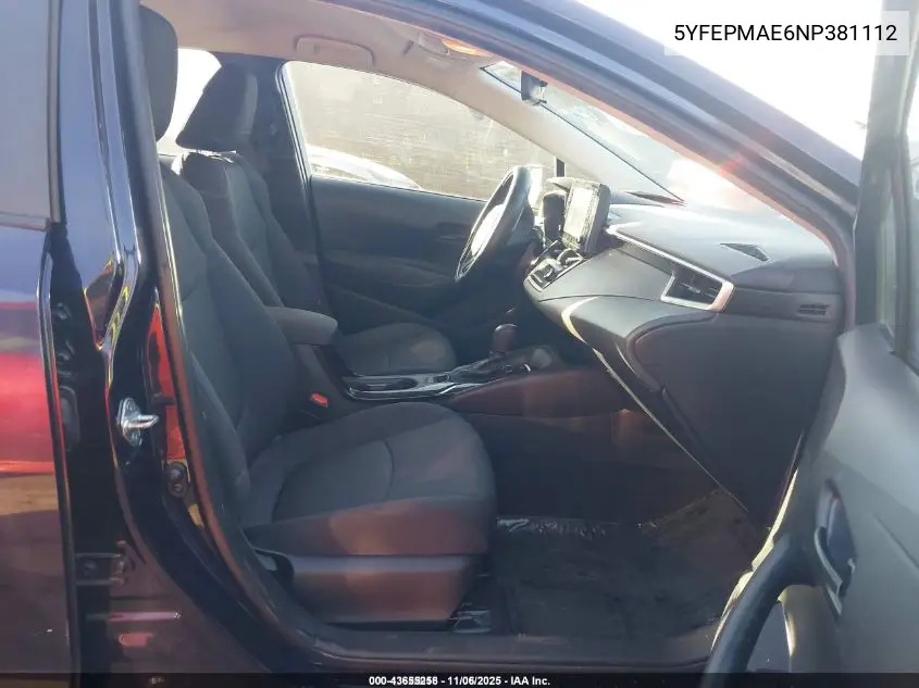 5YFEPMAE6NP381112 2022 Toyota Corolla Le