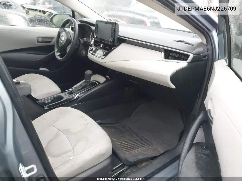 JTDEPMAE6NJ226709 2022 Toyota Corolla Le