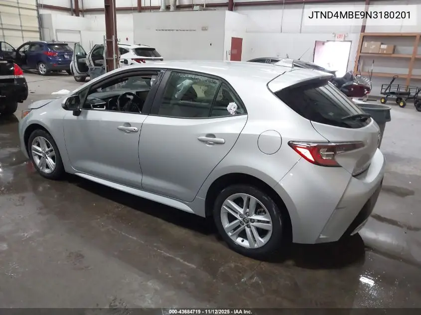 JTND4MBE9N3180201 2022 Toyota Corolla Se