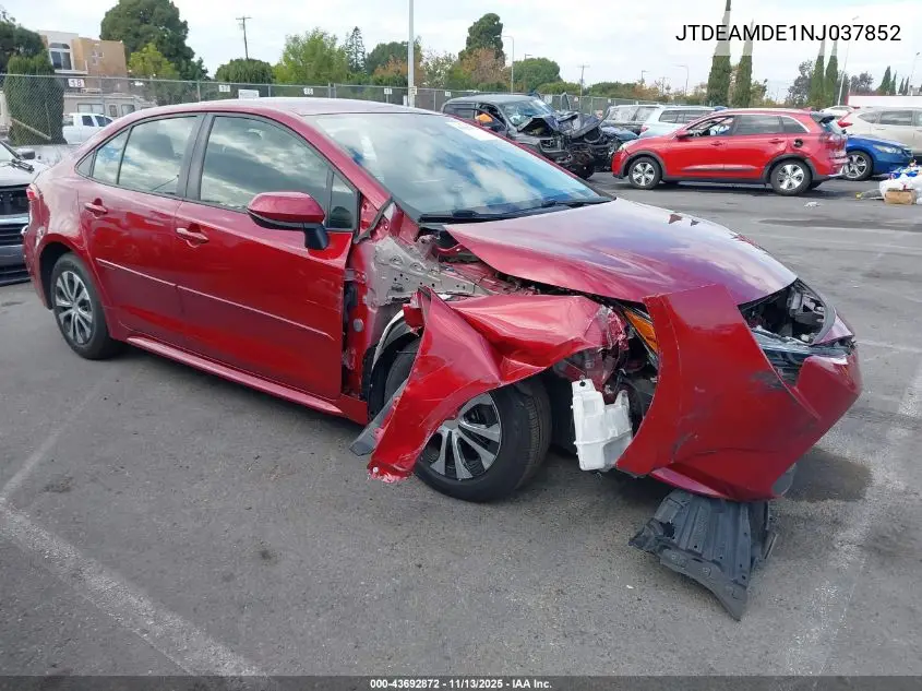 JTDEAMDE1NJ037852 2022 Toyota Corolla Hybrid Le