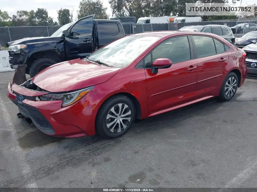 JTDEAMDE1NJ037852 2022 Toyota Corolla Hybrid Le