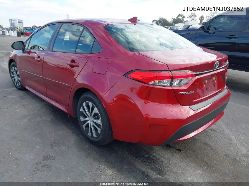 JTDEAMDE1NJ037852 2022 Toyota Corolla Hybrid Le