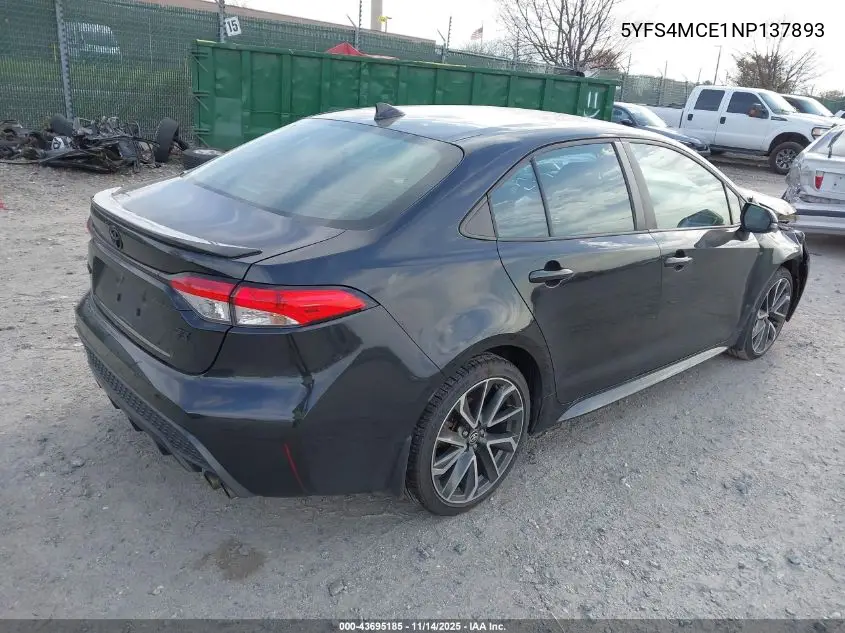 5YFS4MCE1NP137893 2022 Toyota Corolla Se