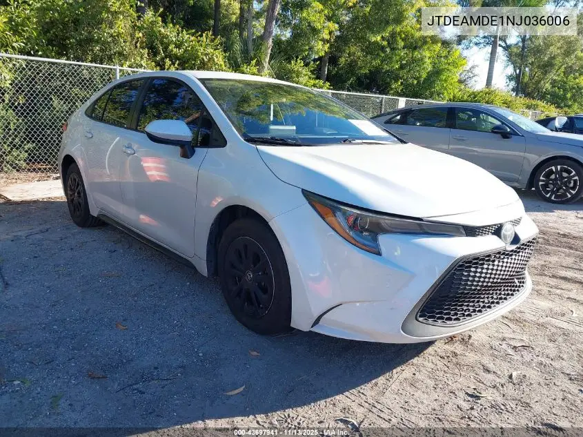 JTDEAMDE1NJ036006 2022 Toyota Corolla Hybrid Le