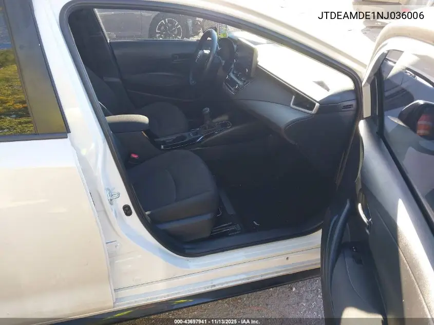 JTDEAMDE1NJ036006 2022 Toyota Corolla Hybrid Le
