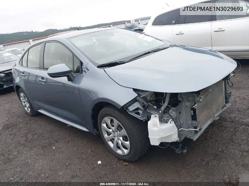 JTDEPMAE1N3029693 2022 Toyota Corolla Le