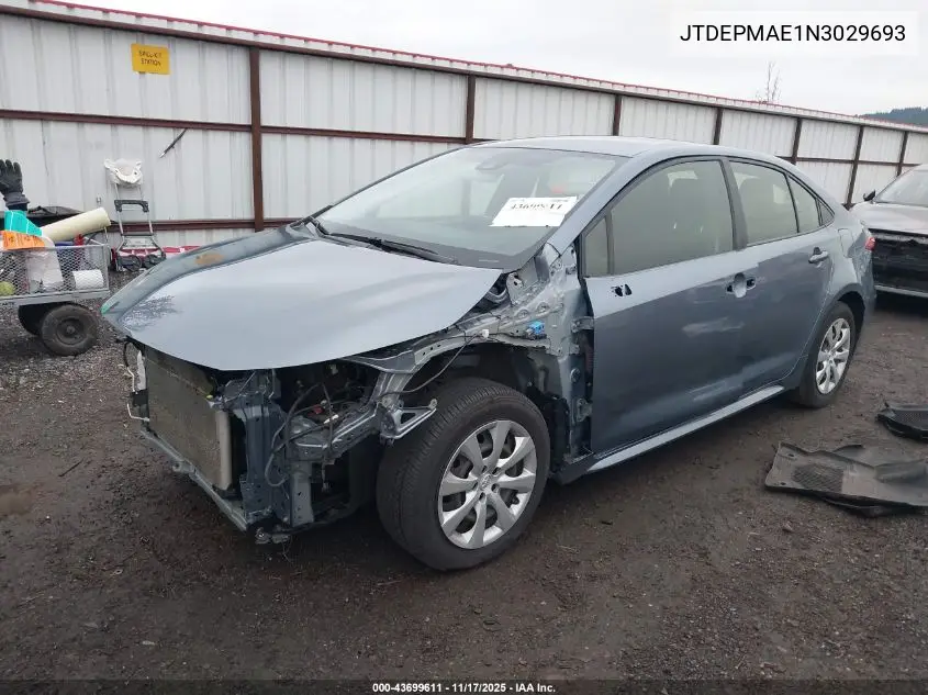 JTDEPMAE1N3029693 2022 Toyota Corolla Le