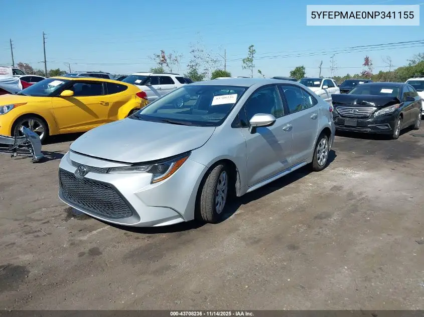 5YFEPMAE0NP341155 2022 Toyota Corolla Le