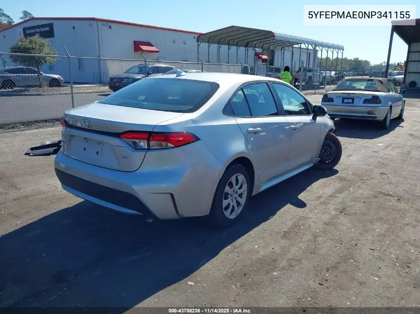 5YFEPMAE0NP341155 2022 Toyota Corolla Le