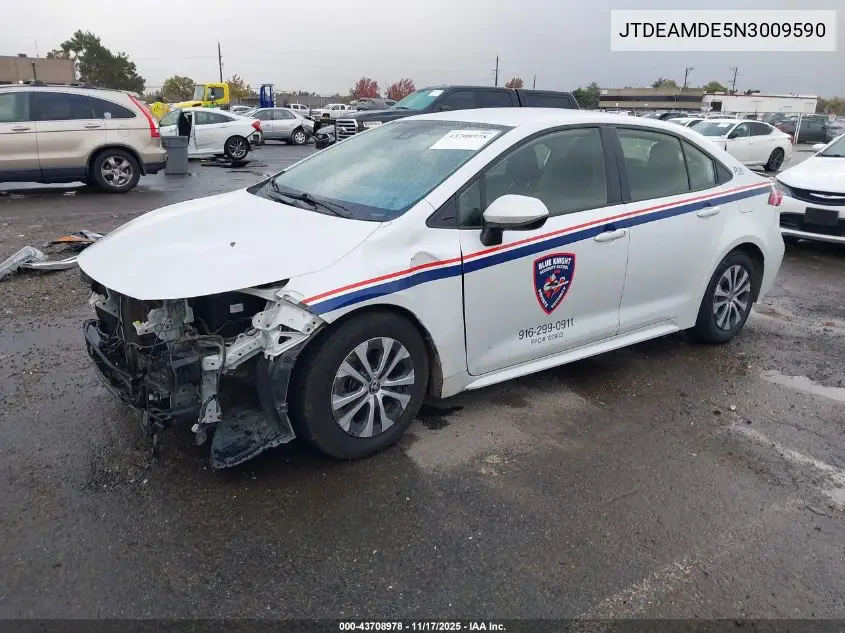 JTDEAMDE5N3009590 2022 Toyota Corolla Hybrid Le