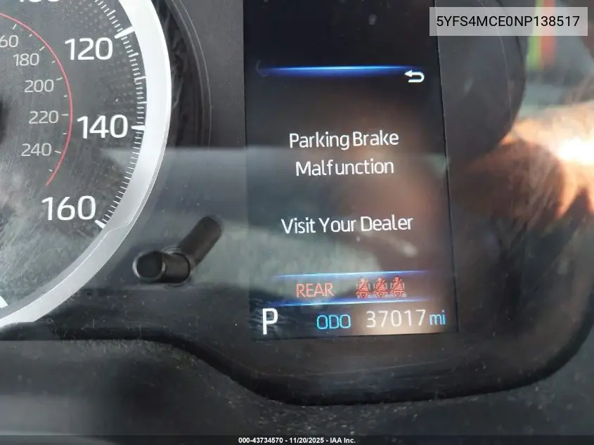 5YFS4MCE0NP138517 2022 Toyota Corolla Se Apex Edition