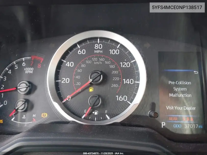 5YFS4MCE0NP138517 2022 Toyota Corolla Se Apex Edition