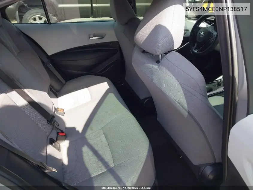 5YFS4MCE0NP138517 2022 Toyota Corolla Se Apex Edition