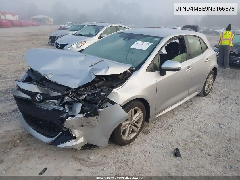 JTND4MBE9N3166878 2022 Toyota Corolla Se