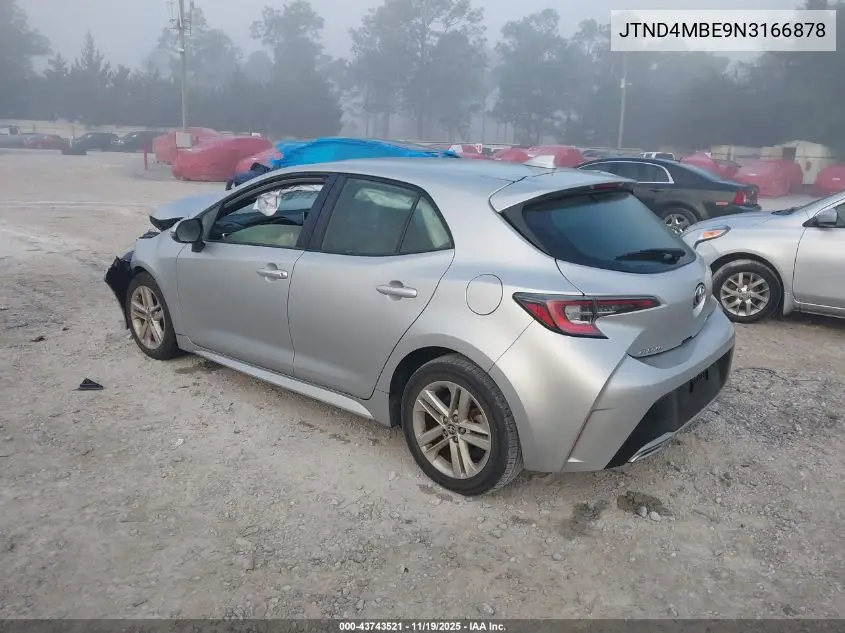 JTND4MBE9N3166878 2022 Toyota Corolla Se