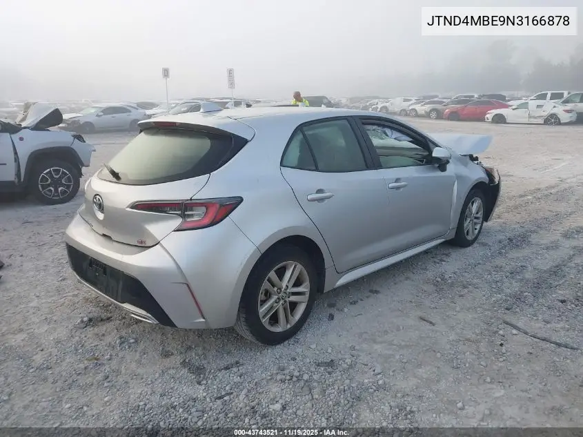 JTND4MBE9N3166878 2022 Toyota Corolla Se