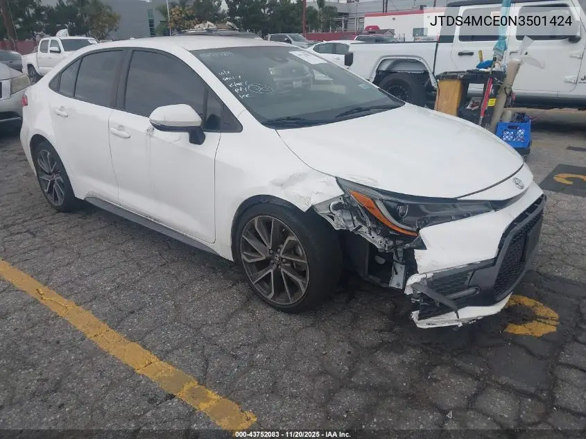 JTDS4MCE0N3501424 2022 Toyota Corolla Se