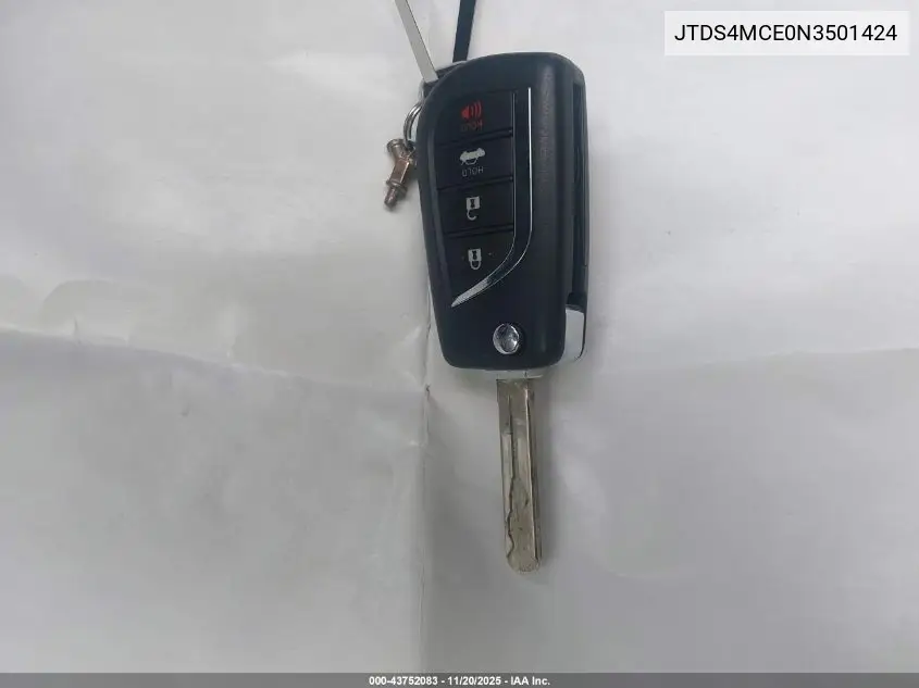 JTDS4MCE0N3501424 2022 Toyota Corolla Se