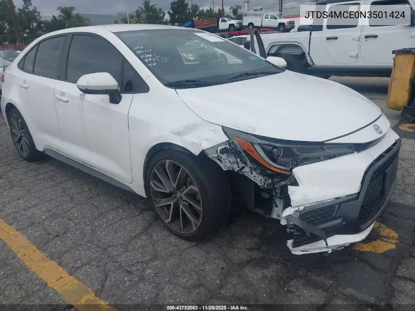 JTDS4MCE0N3501424 2022 Toyota Corolla Se