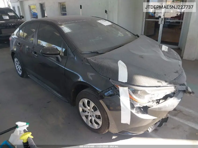 JTDEPMAE5NJ227737 2022 Toyota Corolla Le