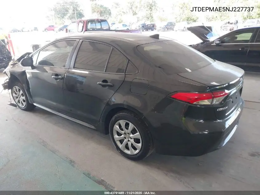 JTDEPMAE5NJ227737 2022 Toyota Corolla Le