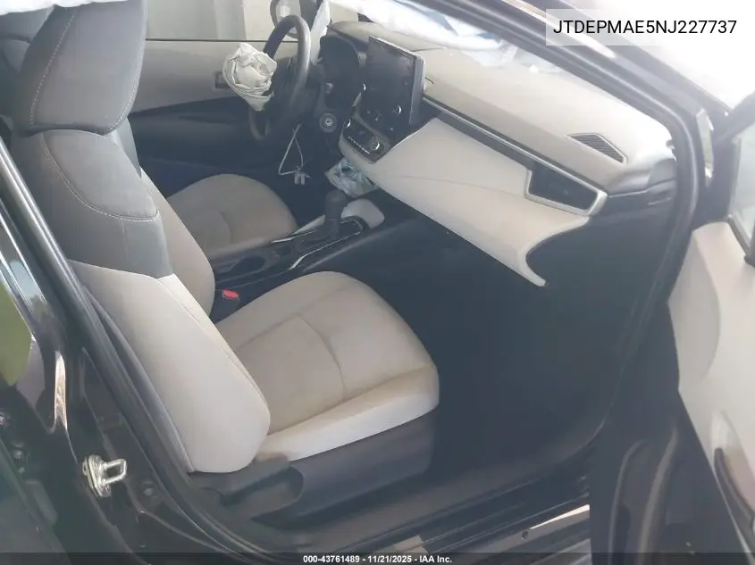 JTDEPMAE5NJ227737 2022 Toyota Corolla Le