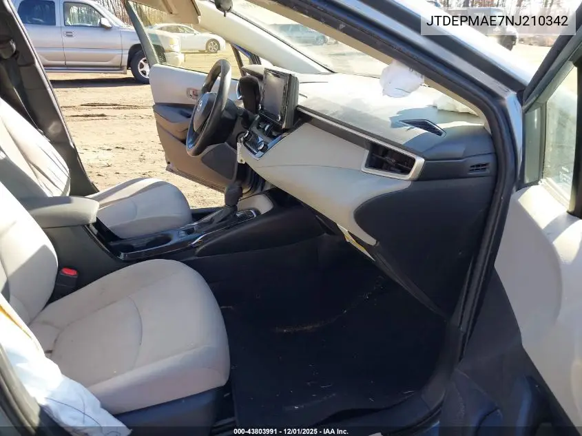 JTDEPMAE7NJ210342 2022 Toyota Corolla Le